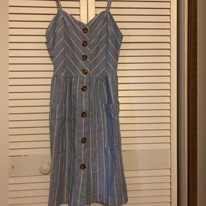 Blue and White Summer/Spring Dress Size M